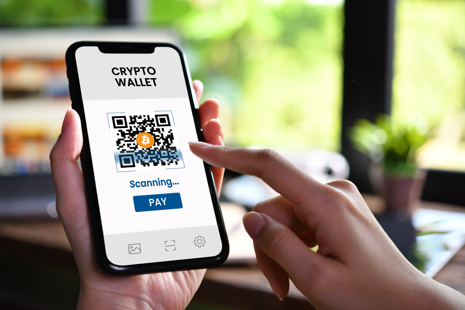 crypto wallet users scanning QR code